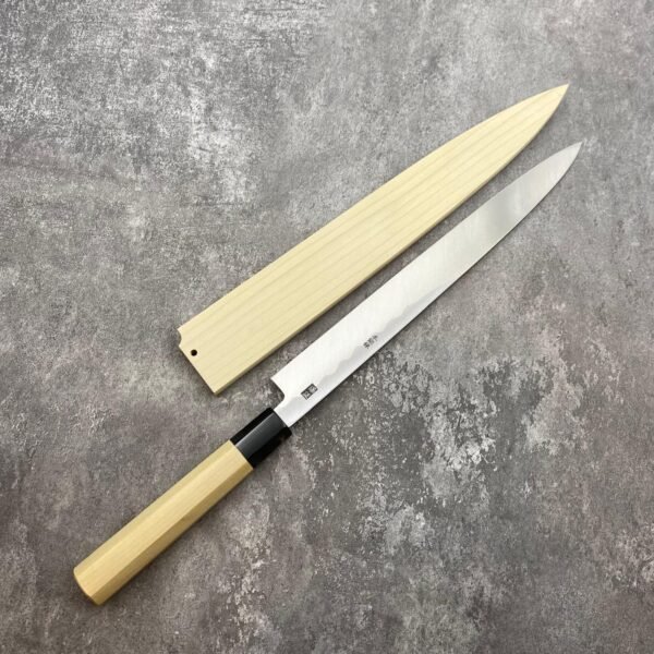 郷右馬允義弘 青一鋼 青波打 柳刃 300mm