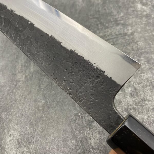 涌井聡宏 本三枚 青二鋼 黑打 梨地 牛刀 210mm
