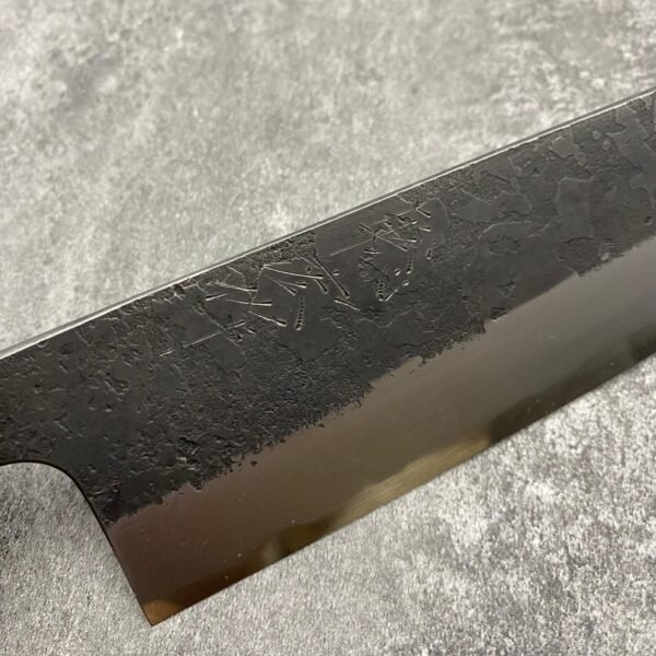 涌井聡宏 本三枚 青二鋼 黑打 梨地 牛刀 210mm
