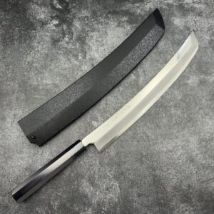 堺孝行 x 山塚尚剛 斬月鬼 銀三鋼 平鏡面 鬼反先丸柳刃 330mm 鬼斬月