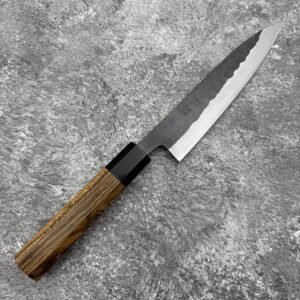 宗利製作所 x 鶴巻興市 白二鋼 黑打 槌目 小刀 150mm
