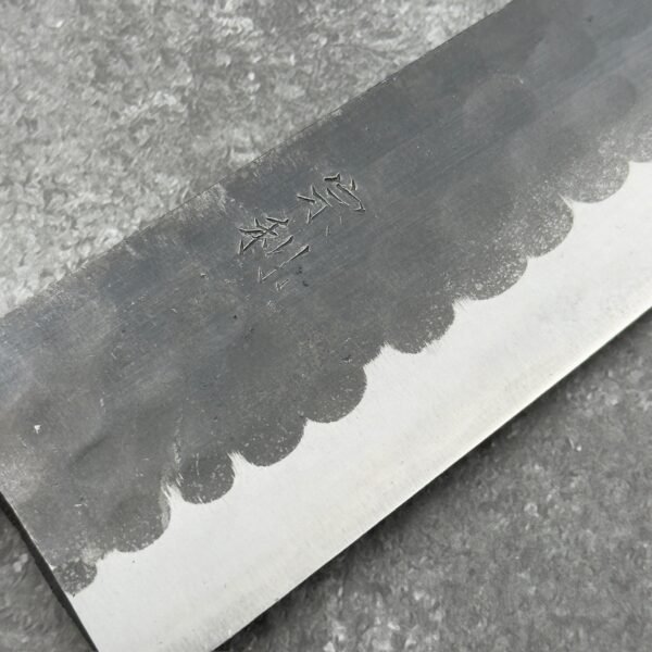 宗利製作所 x 鶴巻興市 白二鋼 黑打 槌目 牛刀 210mm