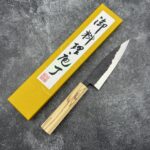 三条義宗 不鏽鋼包白二鋼 槌目 黑打 小刀 135mm