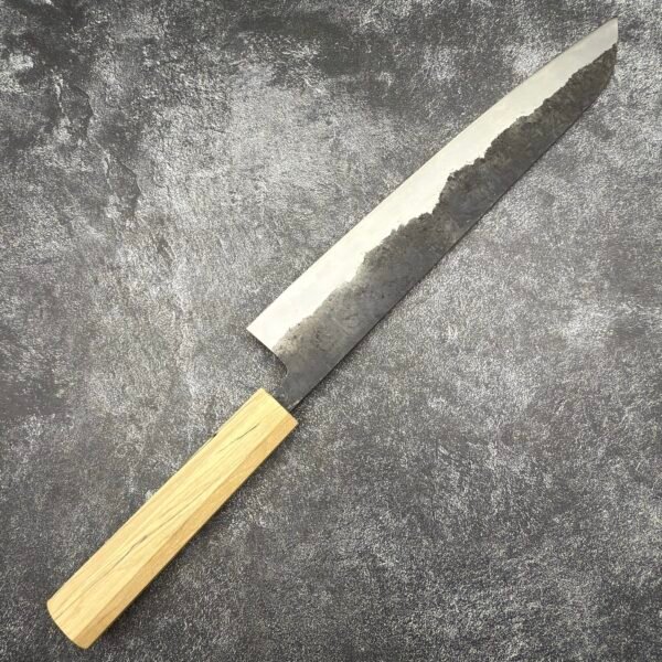 三条義宗 不鏽鋼包白二鋼 槌目 牛刀 270mm
