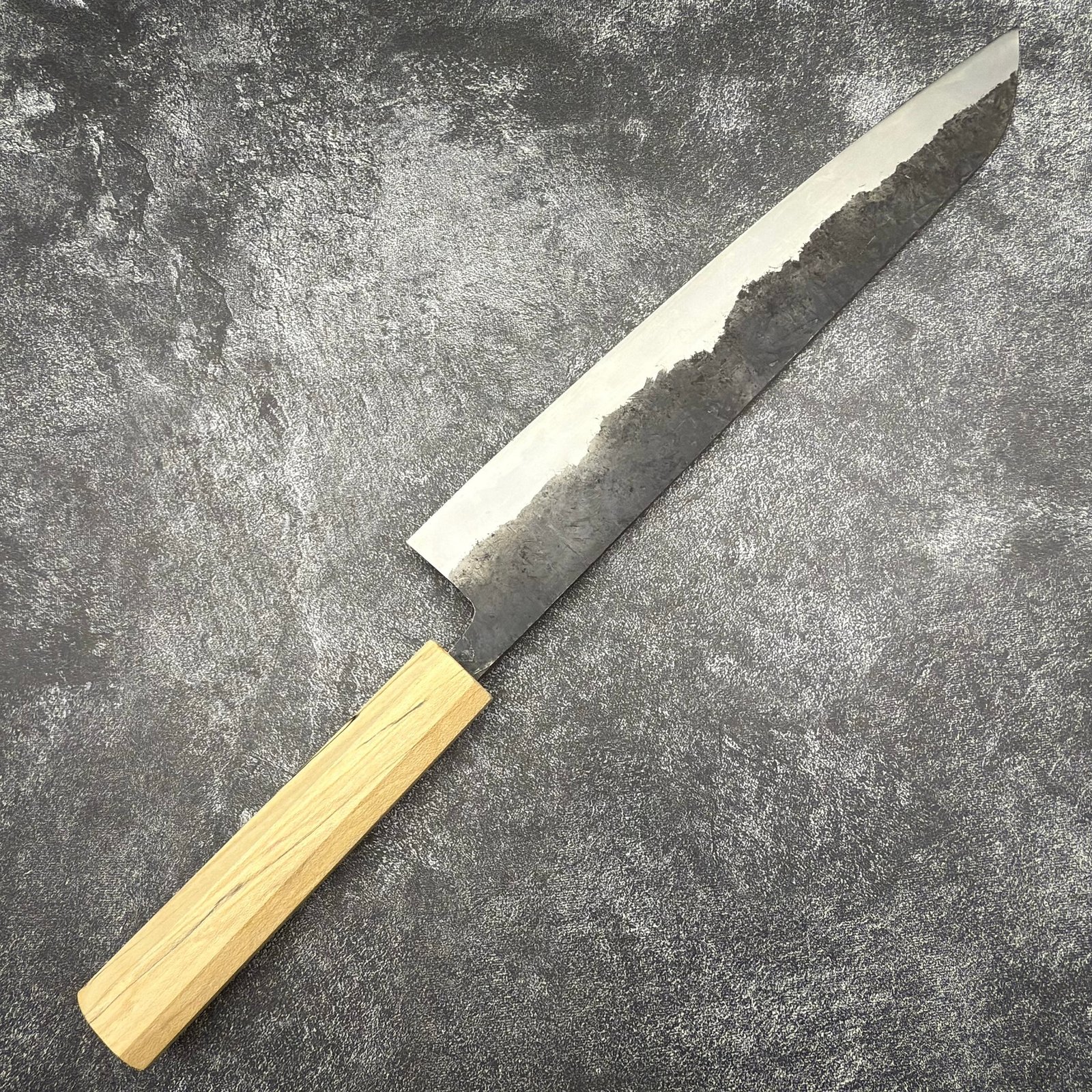 三条義宗 不鏽鋼包白二鋼 槌目 牛刀 270mm