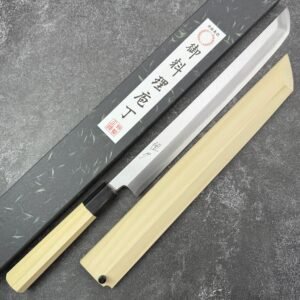 恆久 白二鋼 本霞 先丸蛸引 300mm 連刀鞘